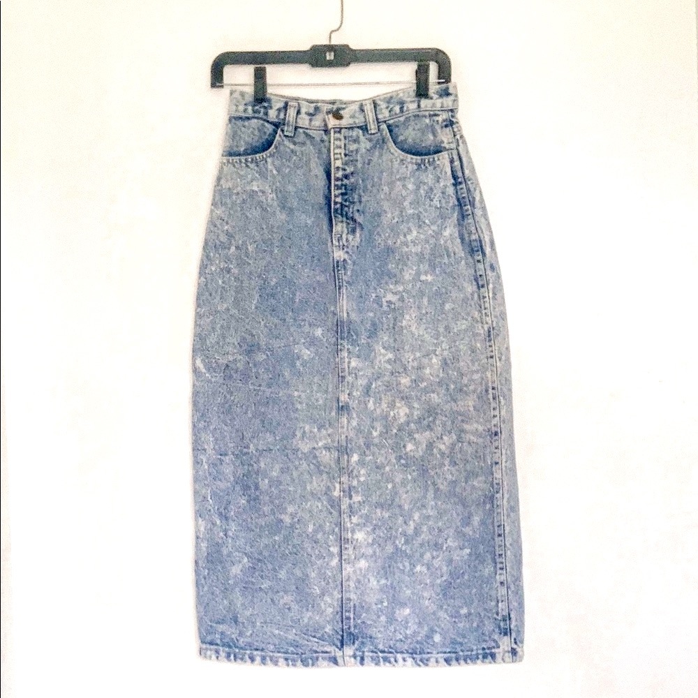 Vintage denim Jean maxi skirt